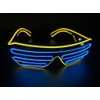 Party Wire Shutter Shade Style EL Wire Blue In Yellow