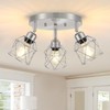 Baocuz 3-Light Brushed Nickel Semi Flush Mount Ceiling Light, Adjustable