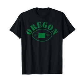 Oregon Est 1859 The Beaver State Distressed Retro T-Shirt
