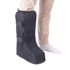 Life-C Walking Boot Cover Medical Cast Fracture Orthopedic Brace Leg Foot Support with Sole High Tall Black M