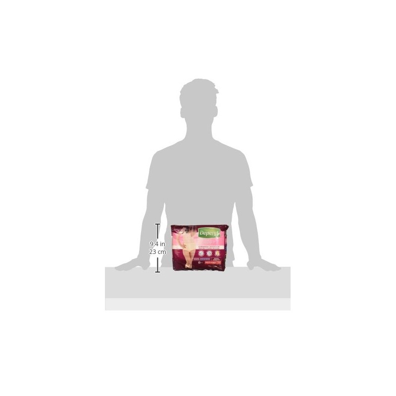 Depend Ropa Interior Mujer, Mediana, 10 Piezas