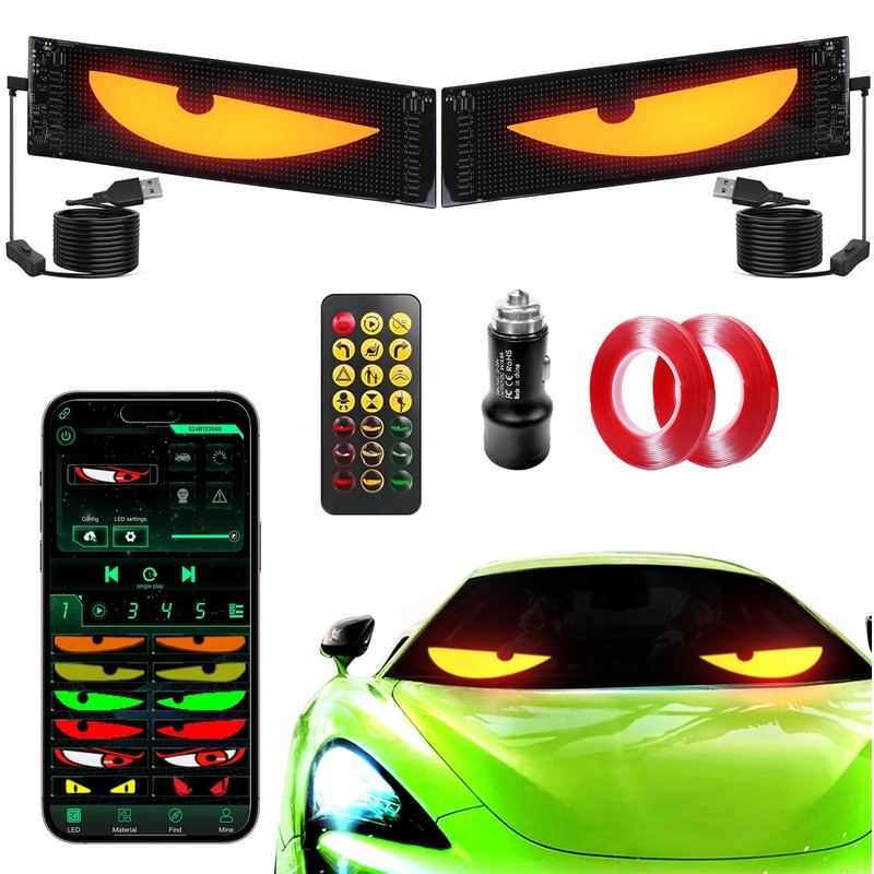 Sachie Devil's Eye 2-Pack:5800 Lux High-Brightness14 x4.3 Programmable ojos led