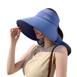 Wowcarbazole UV Protection Hat, Women's Hat, Sun Protection, Wide Brim, Small Face Effect, Folding, Full Light Block, UV Protection, Breathable, Sweat Absorbent, Cool to Touch, Lightweight, Farming,