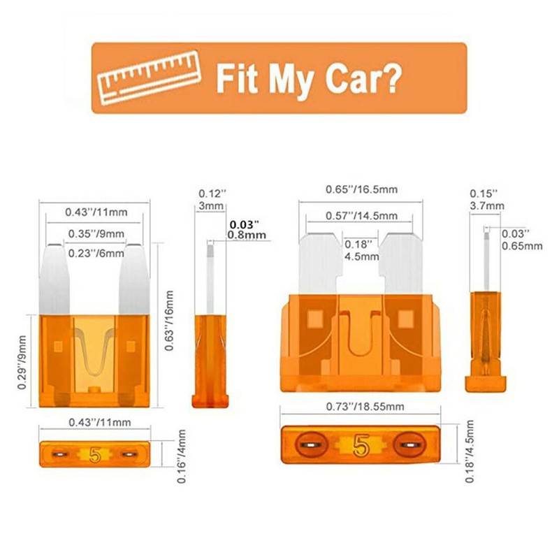 300pcs Car Blade Fuse Assortment Assort Kit Blade Set Auto