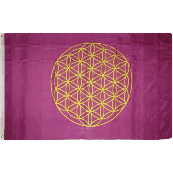 Trade Winds 3x5 Flower of Life Pink Magenta Rough Tex