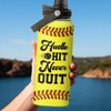 SANDJEST SANDJEST Softball Water Bottle 32oz Stainless Steel Insulated Bottles