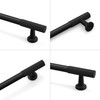 9BUILD 10 Pack 5 Inch Matte Black Cabinet Pulls Kitchen