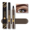 Tattoo Eyebrow Pen, Microblading Fork Tip Brow Pencil, Waterproof, Smudge-Proof,