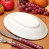 Made in Italy Tomato Relief Red Ceramic Oval Plate 8.3