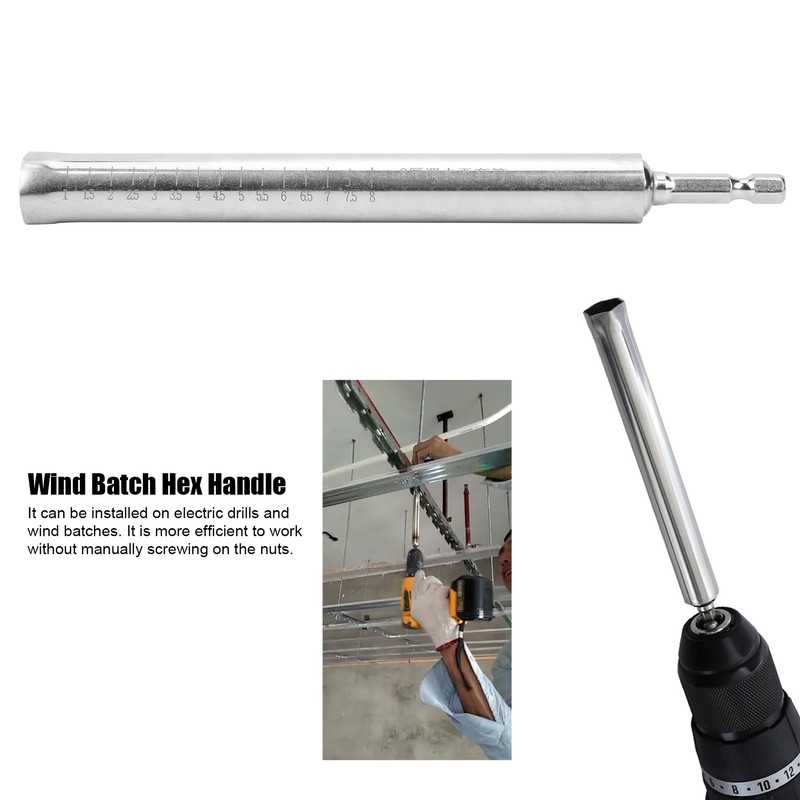 Electric Drills Hex Sleeve Horizontal Lengthened Integrated for 14mm Screwdriver