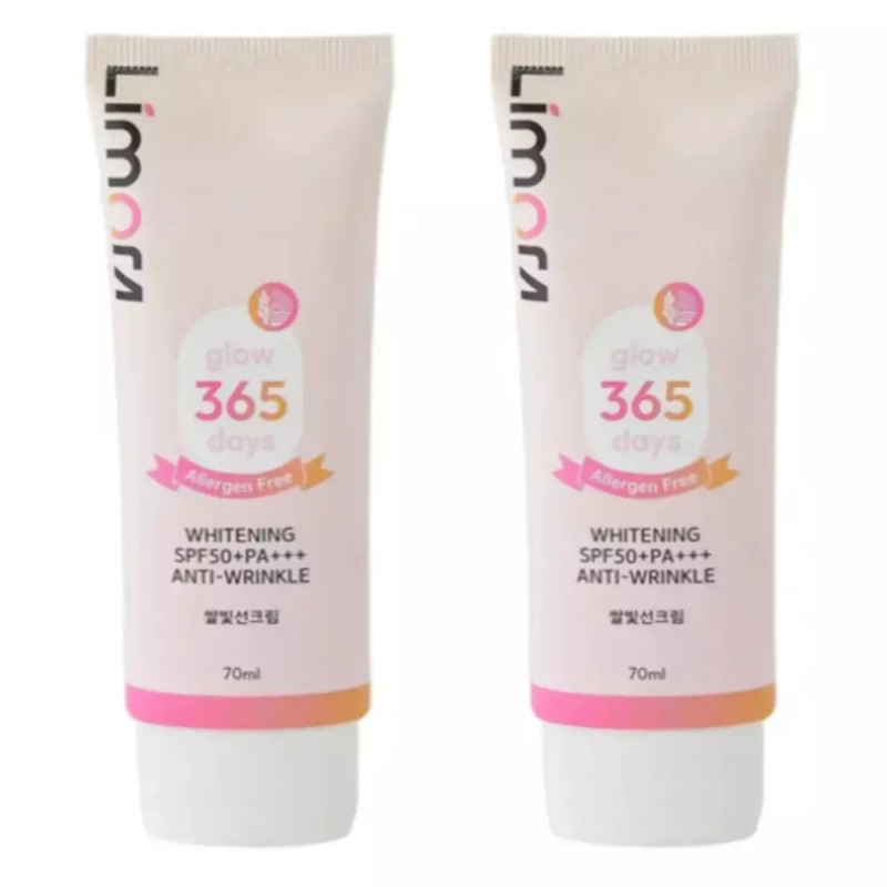 Limora 리모라 쌀빛선크림 SPF+PA+++ 눈시림없는 알러젠프리 혼합자차 선크림 70ml 2개