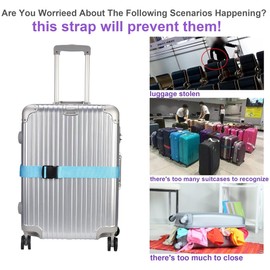 UGpine Suitcase Belts, Adjustable Luggage Straps, The Belt to Keep Your Suitcase Secure While Traveling, Premium Accessory for Travel Accessories