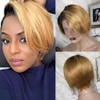 BLISSHAIR Short Pixie Cut Bob Wig Straight Human Hair Glueless