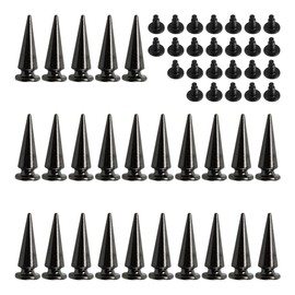 pson 25 Sets 1 Inch Spikes and Studs, Gun Black Metal Rivets Bullet Tree Spike, Punk Studs and Spikes for Clothing, Shoes, DIY, Leather, Craft