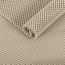 RAY STAR 12X48 Inch Shelf Liner for Kitchen Cabinets, Non-Adhesive Cabinet Liner Washable, PVC Drawer Liner for Dresser Non-Slip Bathroom Beige