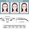 SUNAMOY SUNAMOY 5 Pack One-Piece Half Frame Reading Glasses Women
