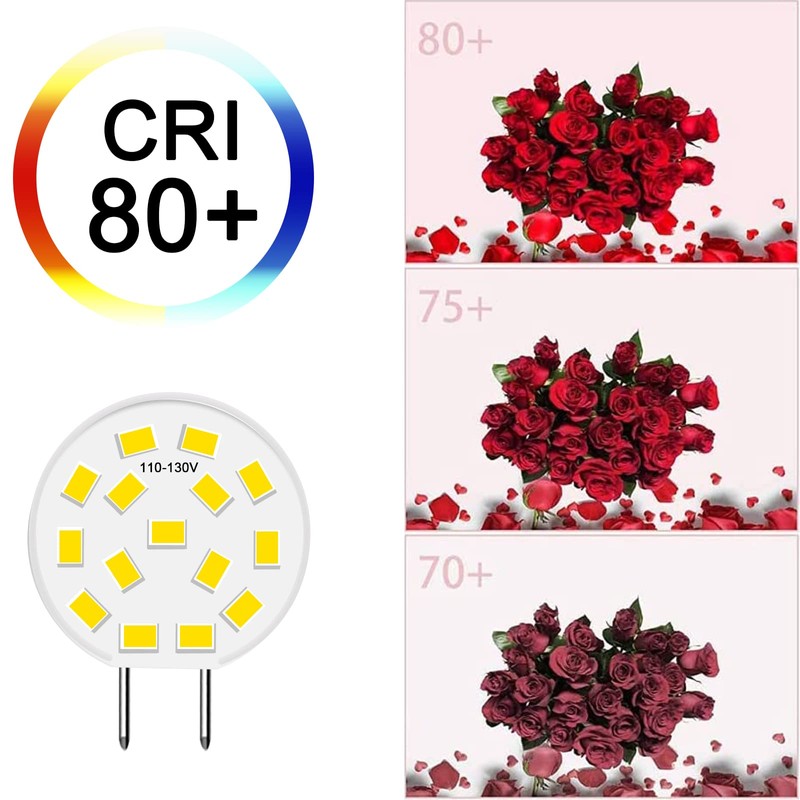TAIYALOO G8 LED Bulb Dimmable, 3W (30W-35W Halogen Equivalent), Natural