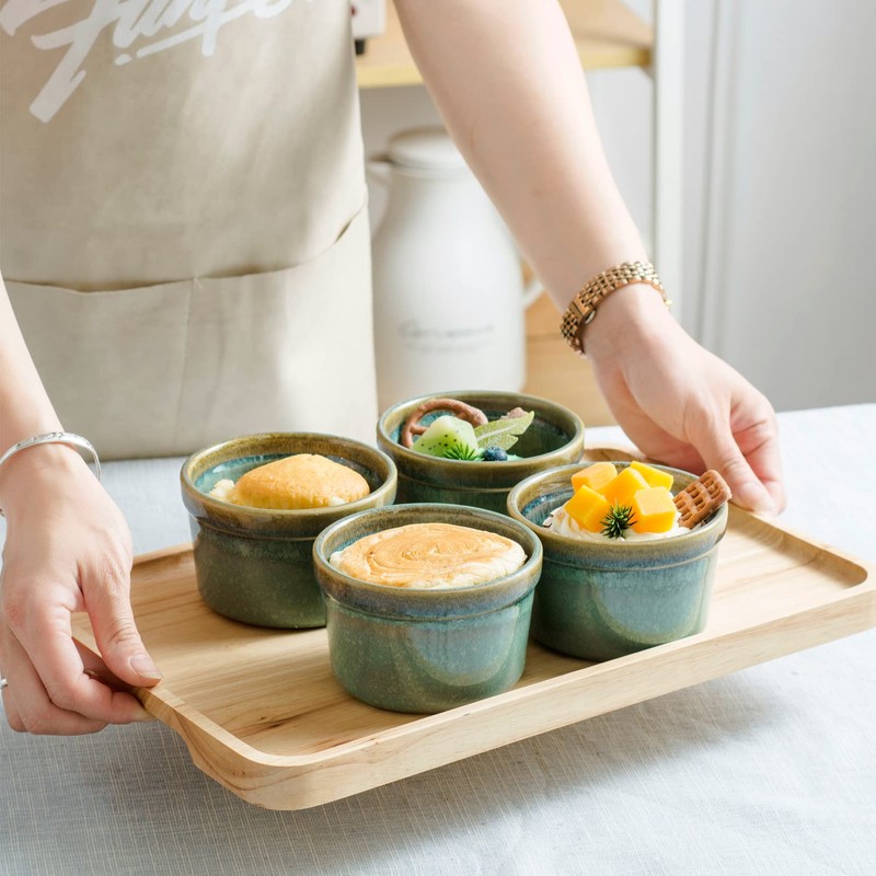 Ramekins 8 oz Oven Safe for Creme Brulee, Souffle Dishes
