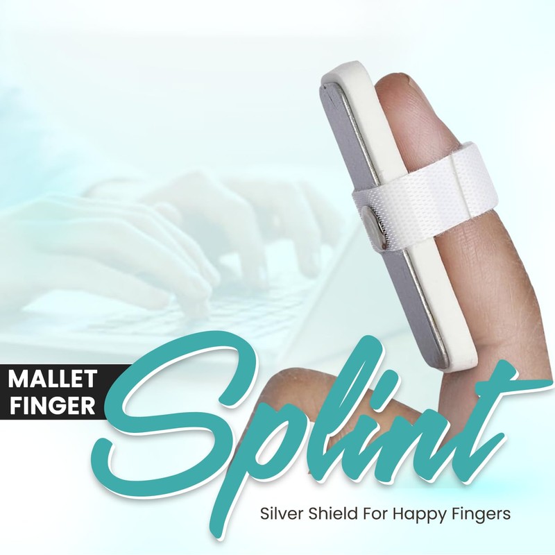2activelife Mallet Finger Splint, Silver, Universal Size - 1 Unit