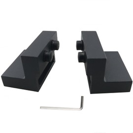 Flat Rail Roller Stop CHENJIN 1Set Black Aluminium Alloy Barn Door Stopper for Sliding Barn Door Flat Track with Small Wrench, Perfect Replacement Sliding Barn Door Hardware Accessories