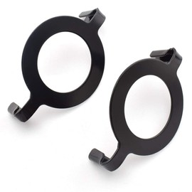 E26 Phenolic Socket Lamp Harp Saddle Base, OZXNO 2 PCS Lampshade Holder Non-slip UNO Collar Ring Adapter for E26 Threaded Base, 1-7/16" (36 mm) Black