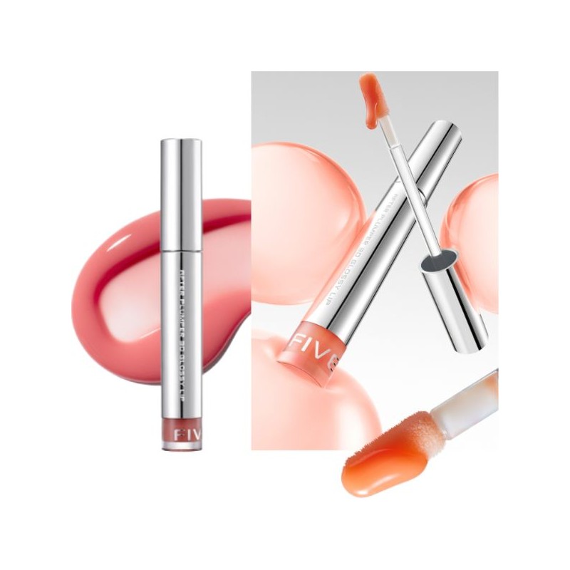 FIVEVIBE After Plumper 3D Glossy Lip 4ml, Color:03 Salmon Peach