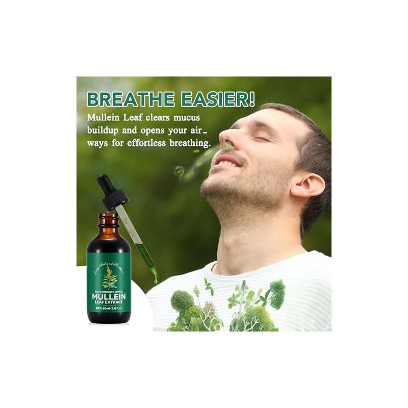 Mullein Drops for Lungs 60 ml - Mullein Leaf Extract