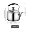 HOLIDYOYO Stainless Steel Whistling Tea Kettle for Stovetop Induction Compatible