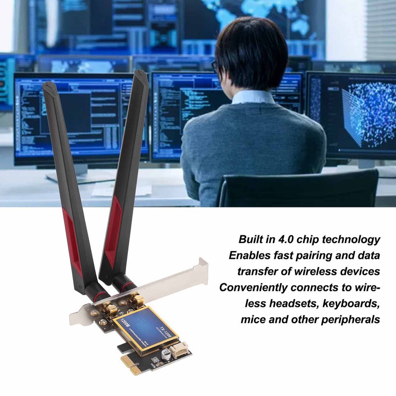 7260AC WiFi Card 2.4GHz 5GHz Bluetooth 4.0 1200Mbps PCIe X1