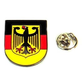 Germany Crest Pin Badge 2.5 cm High x 2.1 cm Wide, Metal, Metal