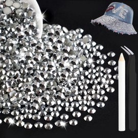 12000PCS 3mm Resin Rhinestones for Bedazzling, Silver Bulk Flatback Bedazzled Gems for Crafting Crafts DIY, Diamonds Charms Crystal for Shoes Clothing Bottles Tumblers Fabric Nail Art