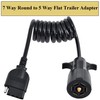 Oyviny 7 Way Round to 5 Way Flat Coiled Trailer