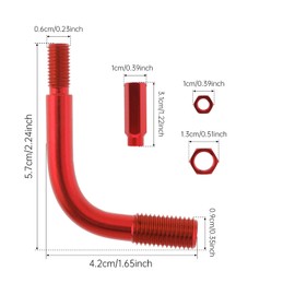 Windance 90 Degrees Accelerator Adjuster Throttle Cable Adjuster for Motorcycle Throttle Cable MTB Bike Bicycle Accessories (Red)