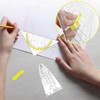 Set of 4 Parabolic Template Maths Geo Triangles Set Flexible