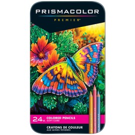 Prismacolor 3597T Premier Colored Pencils, Soft Core, 24-Count
