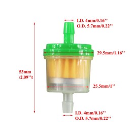 PRO BAT 5mm x 1m Gas Fuel Filter Hose Tube Line for Chinese GY6 50cc 150cc 139QMB 157QMJ Tao Tao Scooter ATV Motorcycle Parts, Green