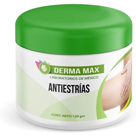 Derma Max Gel Antiestrias, Hidratante 120 g (4 oz) Hidrata y Nutre la piel Ayudando a Prevenir la Aparicion de Estrias Hecho con componentes