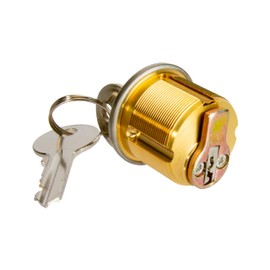Mortise Cylinder, Solid Brass with Nickel Plated End Cap, Precision 5 Pin ANSI Cylinder, YL Keyway, Keyed Alike Options, Includes Two Keys & YL Cam for Mortise Locksets