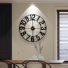 HEBOIX Large Wall Clock for Living Room,Decorative Round Modern Wall