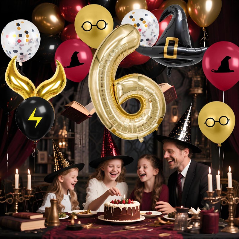 Zailo 40-inch Number Magic Wizard School Balloons, Magic Wizard Themed