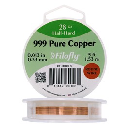 Filofly, calibre 28, alambre de cobre, medio duro, redondo, (5 pies)