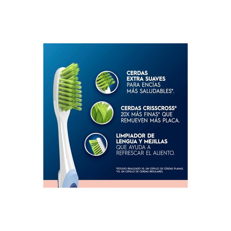 Oral Encías Detox Cepillo Dientes Cerdas Extrasuaves Crisscross Unidades Multicolor