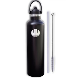 Saber Water Bottle - 1L | Durable Leak Proof Sport Flask | Fast Flow | BPA Free Lid with Carry Loop | Double Wall Vacuum Insulated | Stainless Steel Canteen