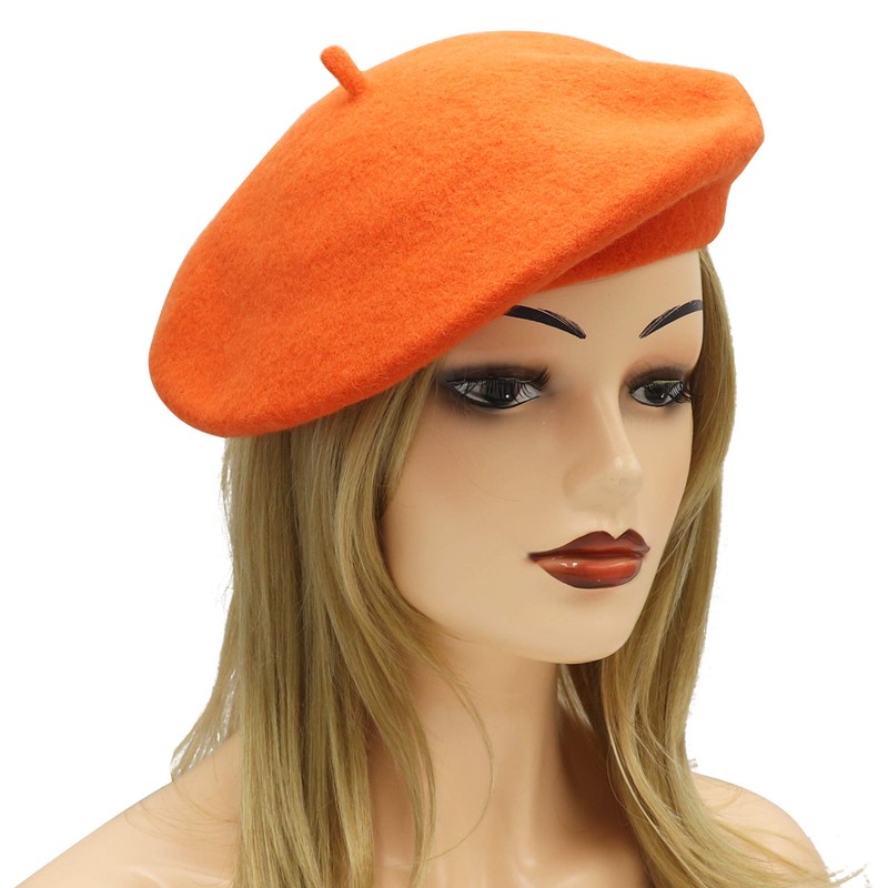 Umeepar Wool French Beret Hat Solid Color Winter Hat for