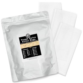 Gutenberg's Bolsas de nailon resistentes de 3 x 6 pulgadas, 25 – 50 paquetes, bolsas de filtro de té, todos los tamaños de micrones (25 unidades, 25 micras (u))