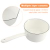 Enamel Milk Pan, 1.2L Enamel Saucepan, Mini Butter Warmer Pan