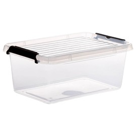5five - transparent plastic box "clip n box" 4.5 l