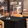 Namvo Black Cotton Polyester Square Table Cloth Cover For Dining