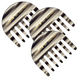 Giorgio G63 Wide Tooth Detangling Comb, Pocket and Travel Comb for Thick Hair, Hair Detangler for Wet and Dry Everyday Care. Handmade, Saw-Cut, and Polished