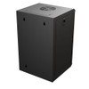 NavePoint 11.8 in Wall Mount Network Cabinet, 9U, Glass, Black